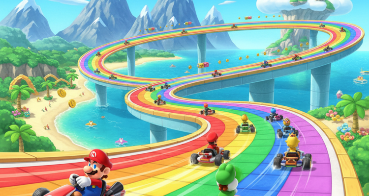 Guía completa Mario Kart World para Nintendo Switch 2 con personajes y circuitos